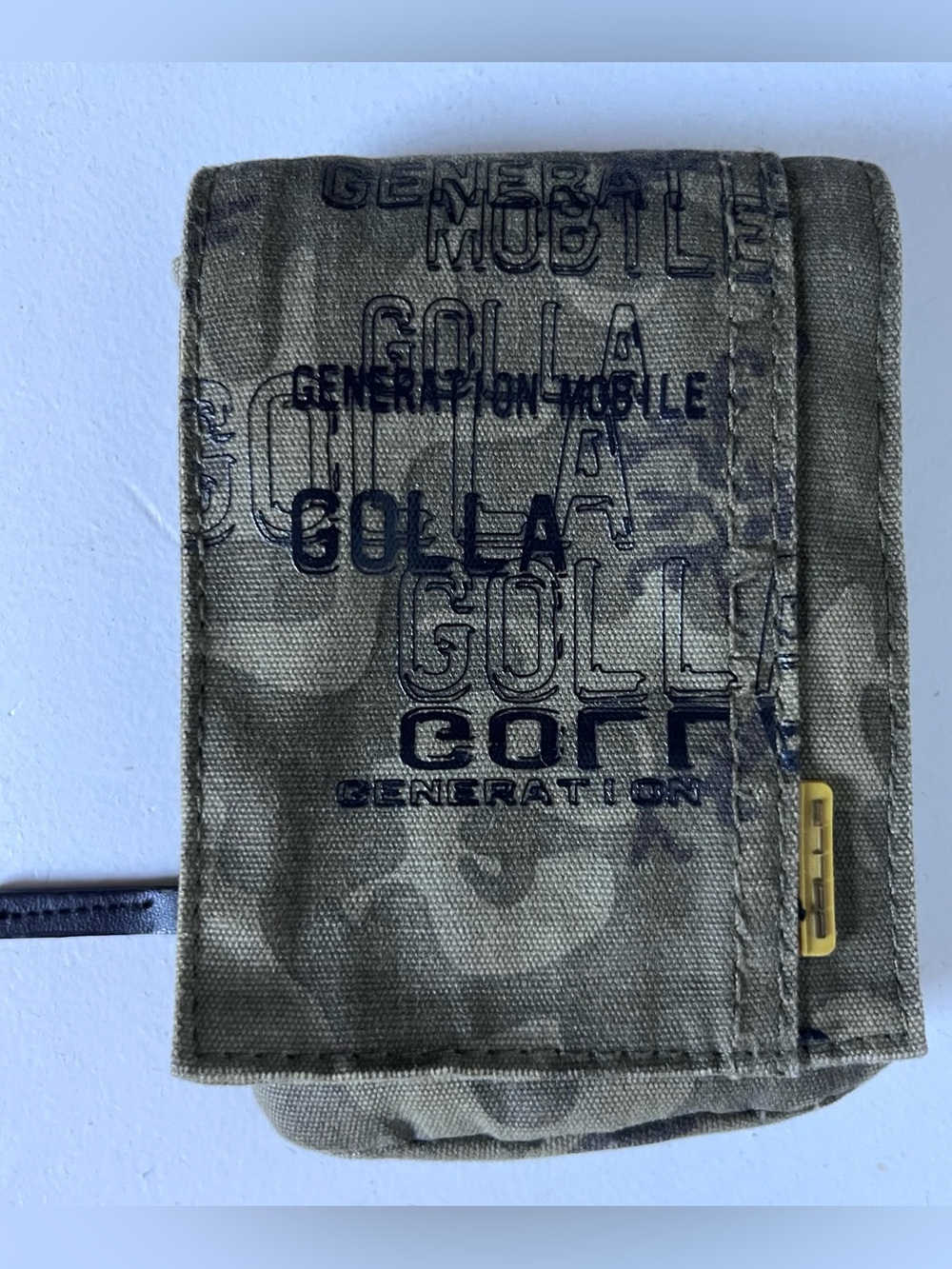 Golla Generation Mobile Camo & gold Canvas Travel Wallet belt pouch purse